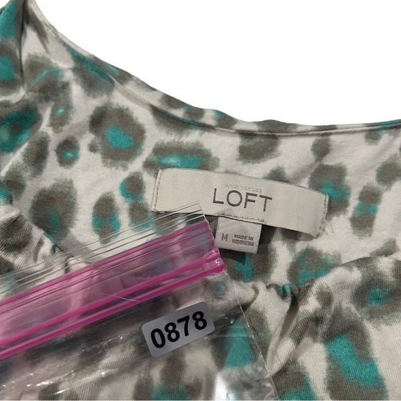 Ann Taylor Loft Womens Tan Green Leopard Print Maxi (56”) Dress Sz M Sleeveless - Picture 15 of 15